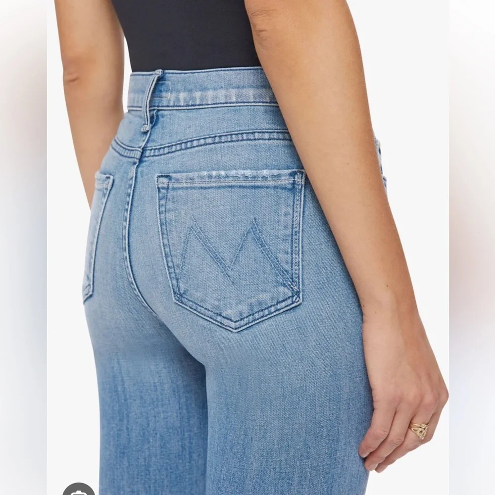 Mother rascal skimp slim straight jeans pink charming size 26